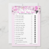 彼は彼女がブライダルシャワーゲームを言った 招待状 (正面)