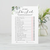 彼は彼女がブライダルシャワーゲームを言った 招待状 (スタンド正面)