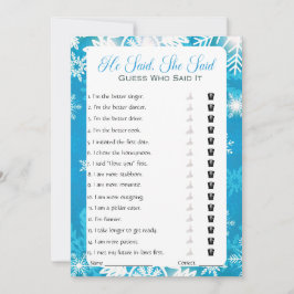 彼は彼女がブライダルシャワーゲームを言った 招待状