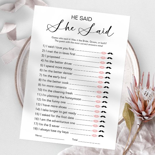 彼は彼女がブライダルシャワーゲームを言った 招待状