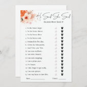 彼は彼女がブライダルシャワーゲームを言った 招待状 (正面/裏面)