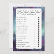 彼は彼女がブライダルシャワーゲームを言った