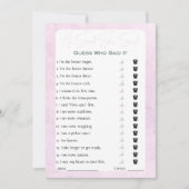 彼は彼女がブライダルシャワーゲームを言った 招待状 (正面)