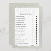 彼は彼女がブライダルシャワーゲームを言った 招待状 (正面/裏面)