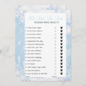 彼は彼女がブライダルシャワーゲームを言った 招待状 (正面/裏面)