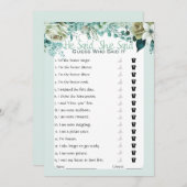 彼は彼女がブライダルシャワーゲームを言った 招待状 (正面/裏面)