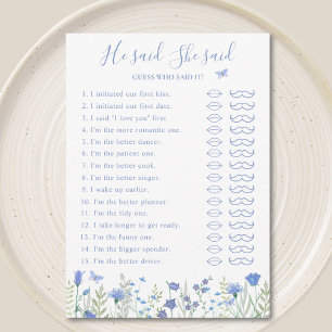 彼は彼女がブライダルシャワーゲームカードを言った 招待状