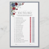 彼は彼女がブルーブルゴーニュのブライダルシャワーゲームを言った (正面)