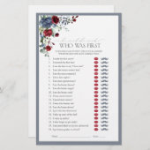 彼は彼女がブルーブルゴーニュのブライダルシャワーゲームを言った (正面/裏面)