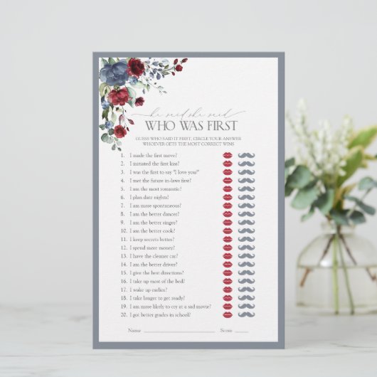 彼は彼女がブルーブルゴーニュのブライダルシャワーゲームを言った (スタンド正面)