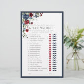 彼は彼女がブルーブルゴーニュのブライダルシャワーゲームを言った (スタンド正面)