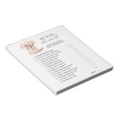 彼は彼女がブーツの泡立つブライダルシャワーゲームを言った ノートパッド (アングル)