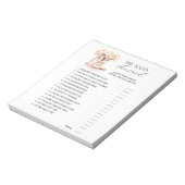 彼は彼女がブーツの泡立つブライダルシャワーゲームを言った ノートパッド (回転)