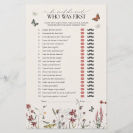 彼は彼女がワイルドフラワーの蝶のシャワーゲームを言った