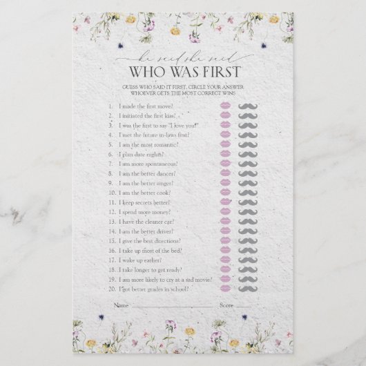 彼は彼女が夏のワイルドフラワーシャワーゲームを言った (正面)