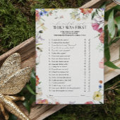 彼は彼女が押されたフローラブライダルシャワーゲームと言った