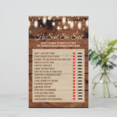 彼は彼女が木材ブライダルシャワーゲーム素朴と言った (スタンド正面)