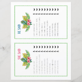 彼は彼女が熱帯ブライダルシャワーゲームを言った