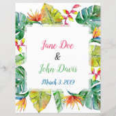 彼は彼女が熱帯ブライダルシャワーゲームを言った (裏面)