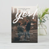 彼は彼女が言った質問をポップアップYes婚約 招待状 (スタンド正面)