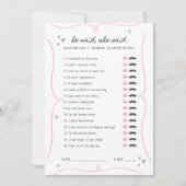 彼は彼女が言った&彼女はゲームのカードの方がいいと言った 招待状 (正面)