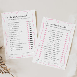 彼は彼女が言った&彼女はゲームのカードの方がいいと言った 招待状