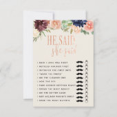 彼は彼女が言っ結婚た/婚約ゲームコピー 招待状 (正面)