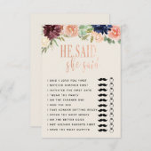 彼は彼女が言っ結婚た/婚約ゲームコピー 招待状 (正面/裏面)