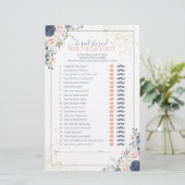 彼は彼女が青い赤面ブライダルシャワーゲームを言った (スタンド正面)