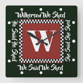 彼は彼女に時計を振り下ろした スクエア壁時計