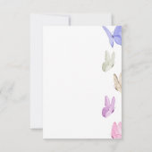 彼は彼女に蝶を与える  ブライズシャワー サンキューカード (裏面)