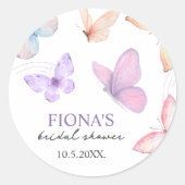 彼は彼女のハートを乱す |エレガントブライダルシャワー ラウンドシール (正面)