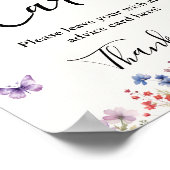 彼は彼女の与え蝶のアドバイスブライダルシャワーのサイン ポスター (角)