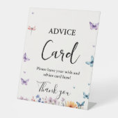 彼は彼女の与え蝶のアドバイスブライダルシャワーのサイン 台座サイン (正面)