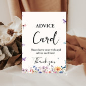 彼は彼女の与え蝶のアドバイスブライダルシャワーのサイン 台座サイン