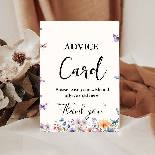 彼は彼女の与え蝶のアドバイスブライダルシャワーのサイン 台座サイン