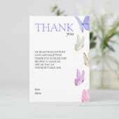 彼は彼女の与え蝶のブライダルシャワー サンキューカード (スタンド正面)