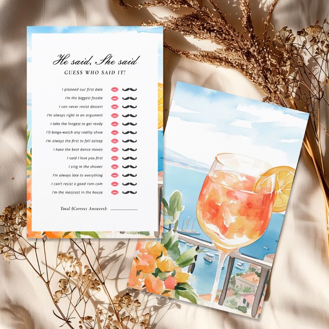 彼は彼女はアペロスピリッツブライダルシャワーゲームと言った (クリエイターアップロード済み)