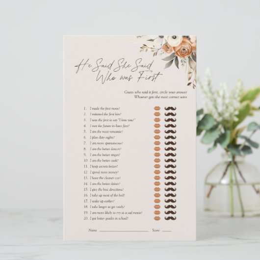 彼は彼女はエスプレッソフローラブライダルゲームと言った (スタンド正面)