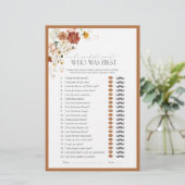 彼は彼女はオレンジのフローラブライダルシャワーゲームを言った (スタンド正面)