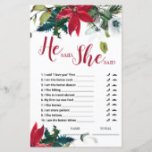 彼は彼女はクリスマスポインセチアブライダルゲームを言った (正面)