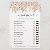 彼は彼女はパンパスグラスブライダルシャワーゲームと言った (正面/裏面)