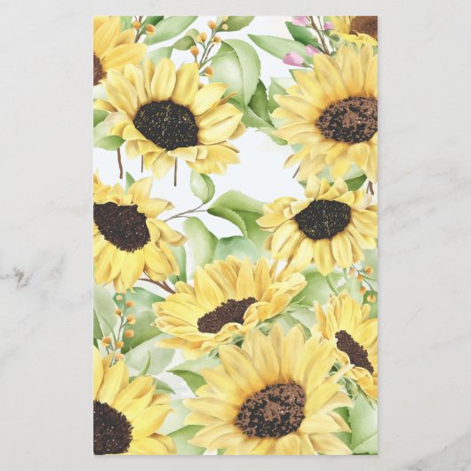 彼は彼女はヒマワリのブライダルシャワーゲームカードと言った チラシ (裏面)