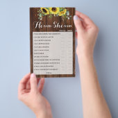 彼は彼女はヒマワリのブライダルシャワーゲームカードと言った チラシ (ハンドル)