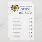 彼は彼女はヒマワリのブルーライトのブライダルゲームを言った (正面/裏面)