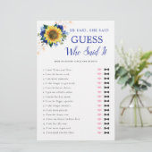 彼は彼女はヒマワリのブルーライトのブライダルゲームを言った (スタンド正面)