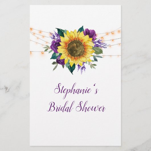 彼は彼女はヒマワリ紫色のライトブライダルと言った (裏面)