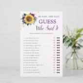 彼は彼女はヒマワリ紫色のライトブライダルと言った (スタンド正面)