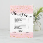 彼は彼女はピンクのブライダルゲーム招待状と言った 招待状 (スタンド正面)