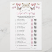 彼は彼女はピンクの蝶のシャワーのゲームを言った (正面)